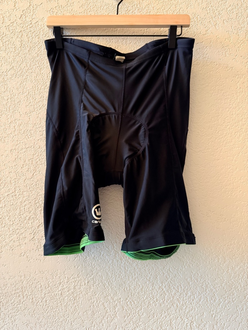 CANARI Men’s Cycling Black Gel Padded Nylon Spandex Athletic Shorts Size X-Large